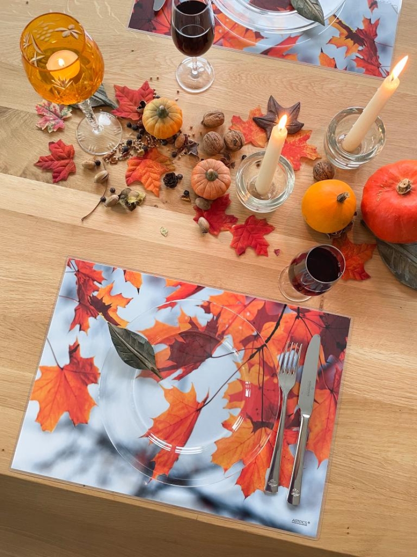 10 Tischsets Platzsets abwaschbar AutumnLeaves von ARTIPICS mit kleinen Fehlern